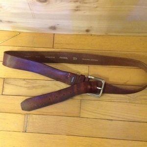 🌺Men's Fossil Leather Belt size 42"-48"